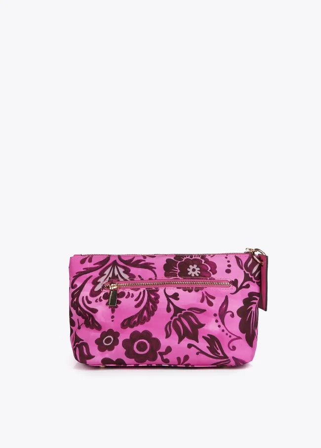 Floral print toiletry bag