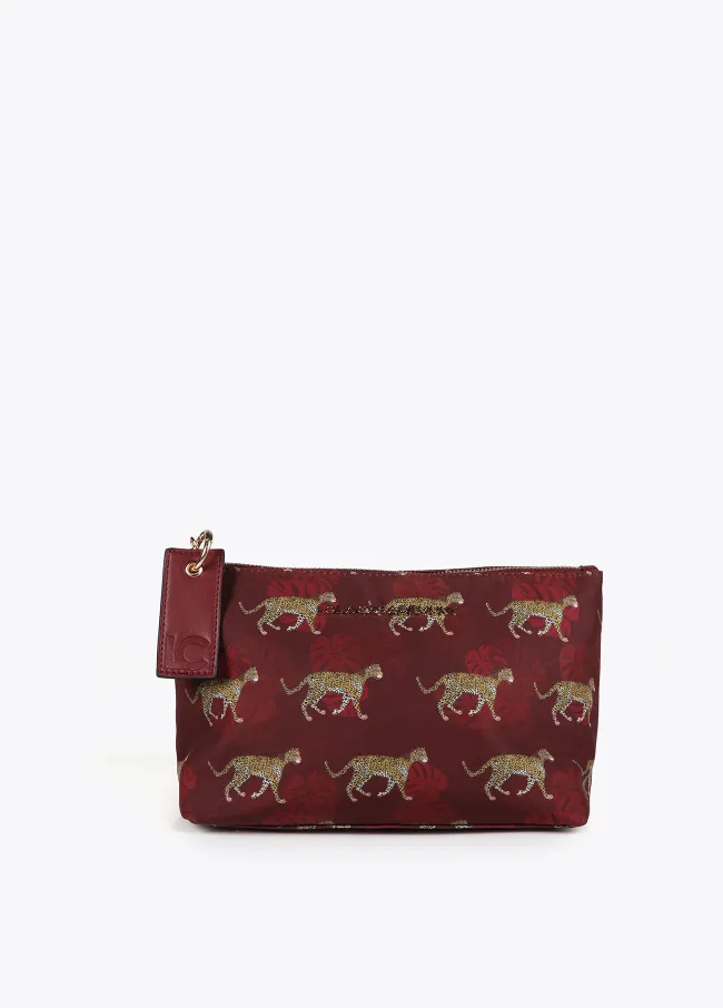 Floral print toiletry bag