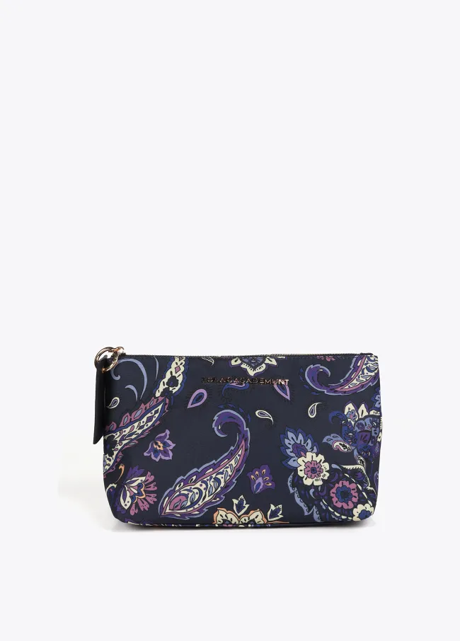 Floral print toiletry bag