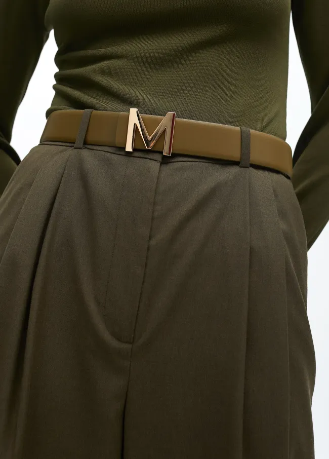 Reversible belt with M buckle