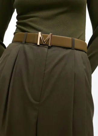 Reversible belt with M buckle