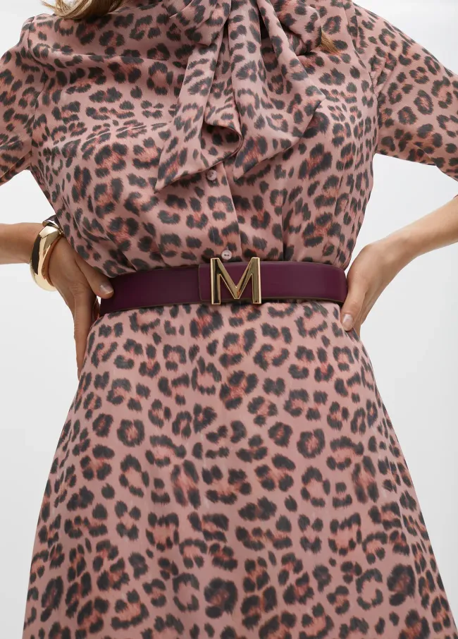 Reversible belt with M buckle