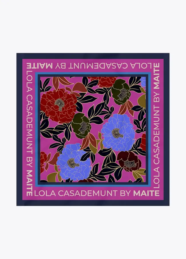 Floral print scarf