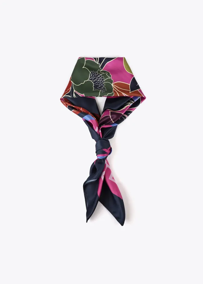 Floral print scarf