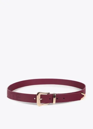 Belt with knot and cutwork logo