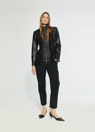 Americana combinada detalle eyelets con chaleco interior