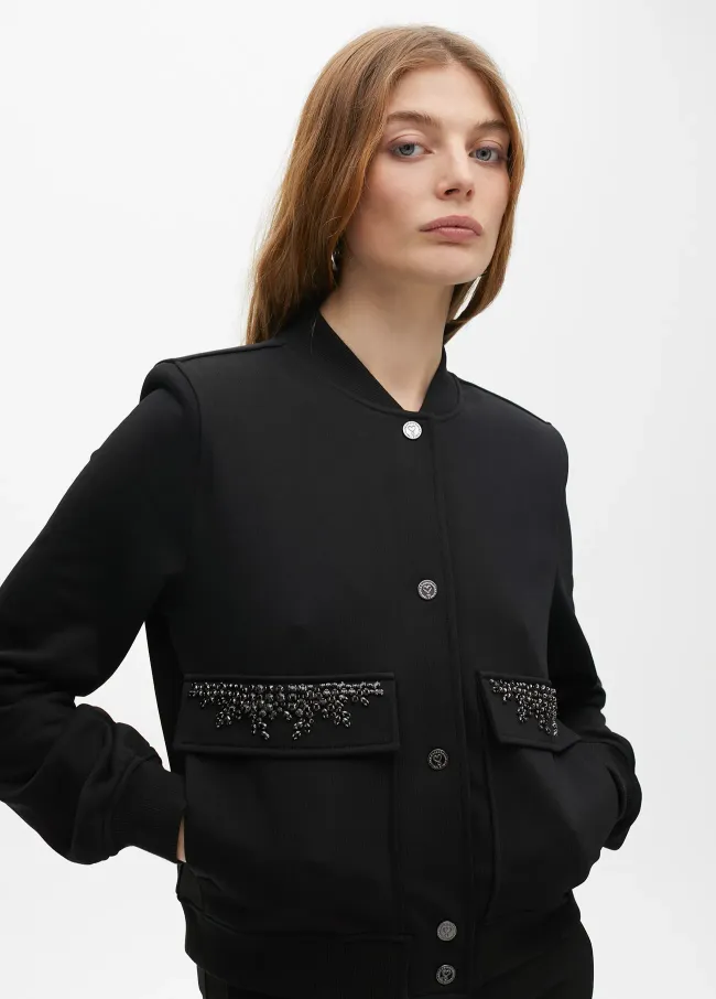 Bomber detalle bolsillos joya