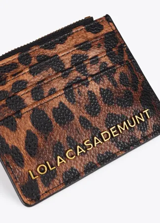 Animal print card holder