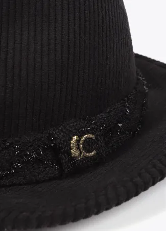 Sombrero fedora  pana  LC leopardo