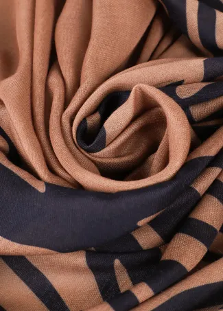 Foular estampado cebra y liso