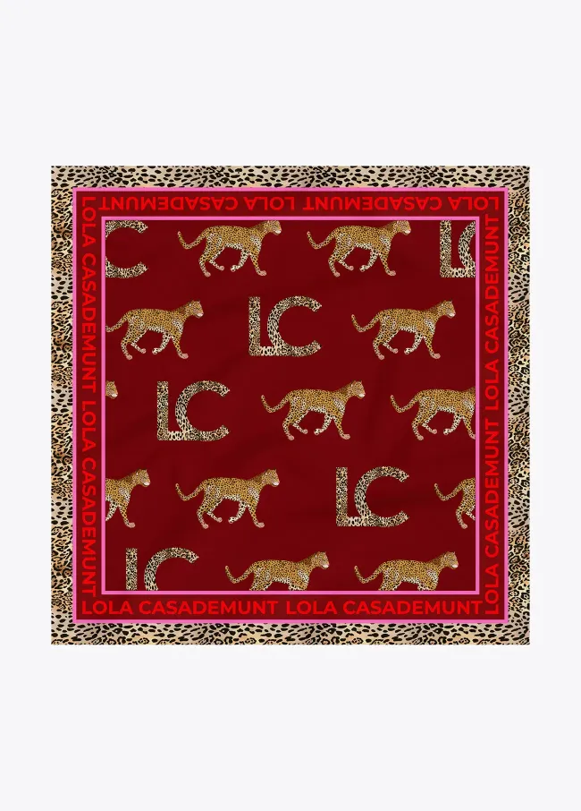 LC and leopard print scarf