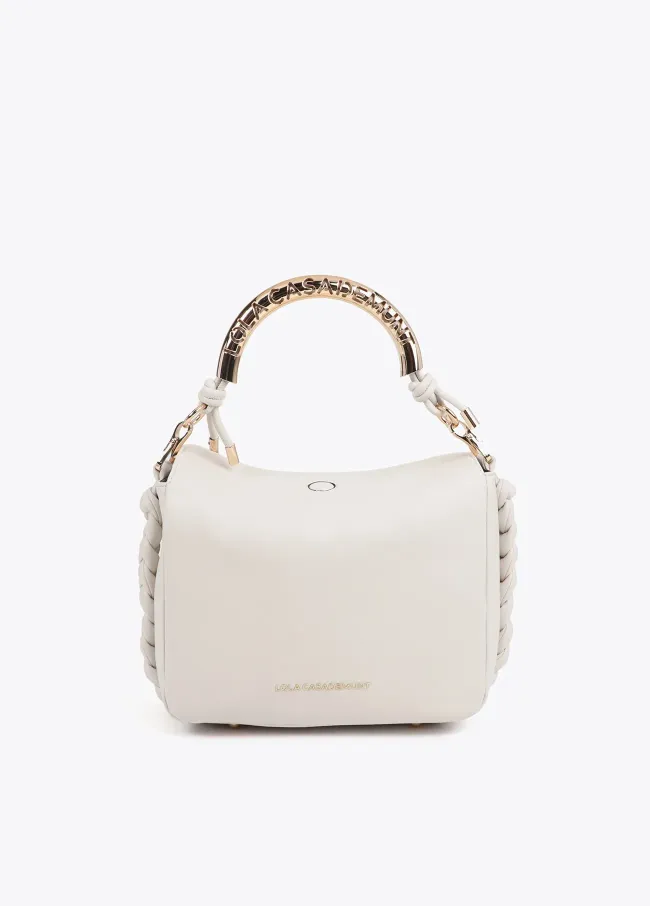 Personalised crossbody bag with metallic strap