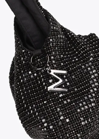 Rhinestone mesh bag