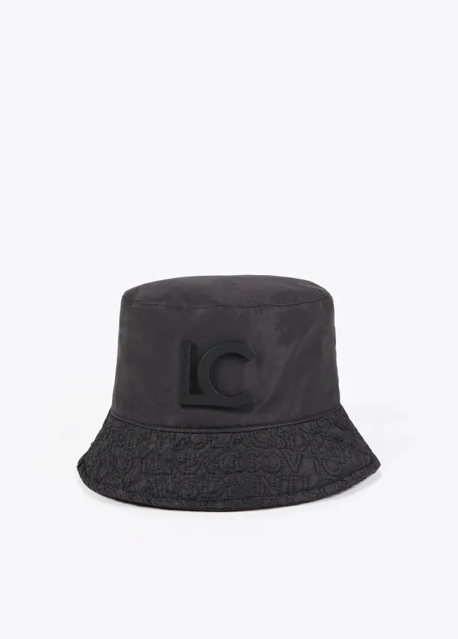 Logo-printed bucket hat