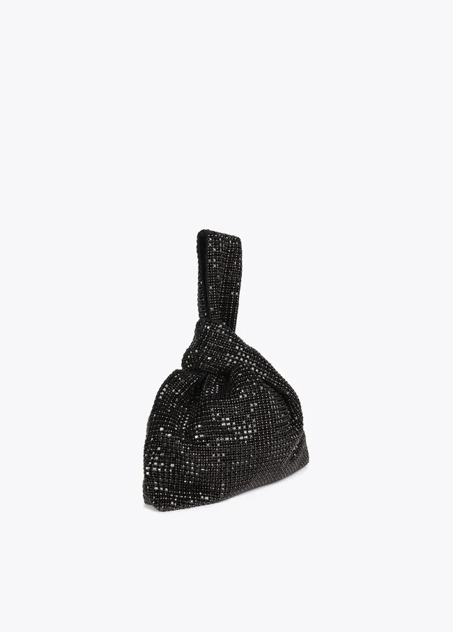 Rhinestone mesh bag