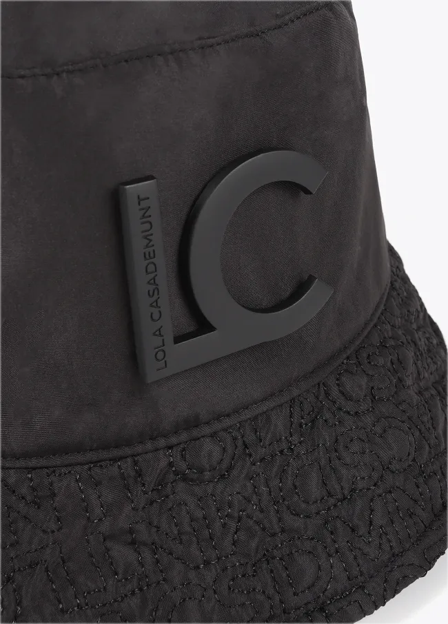 Logo-printed bucket hat