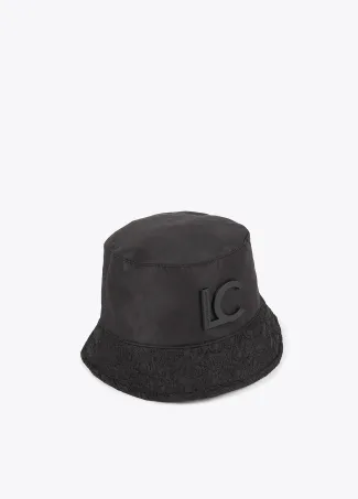 Logo-printed bucket hat