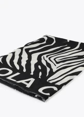 Foular estampado cebra y liso