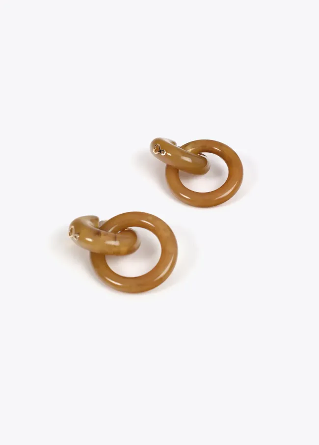 Acrylic earrings with front hoop