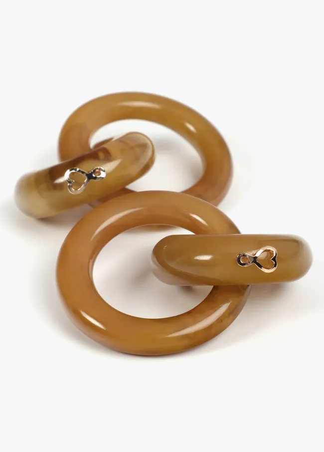 Pendientes acrilico aro frontal