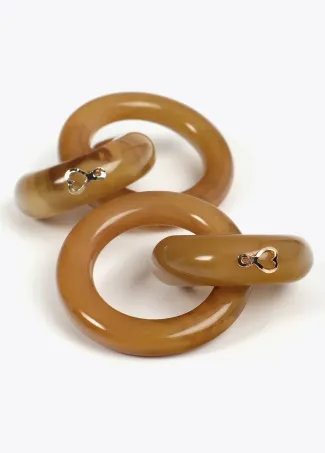Pendientes acrilico aro frontal