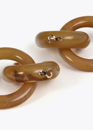 Pendientes acrilico aro frontal