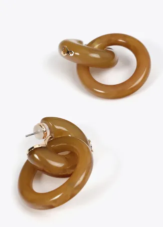 Pendientes acrilico aro frontal