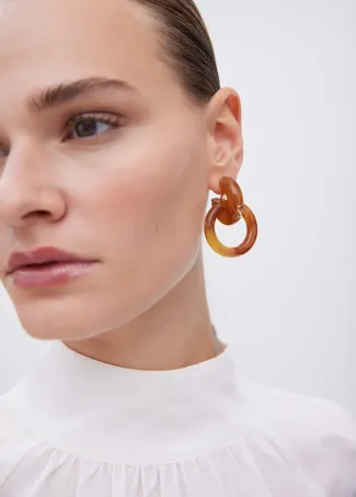 Pendientes acrilico aro frontal
