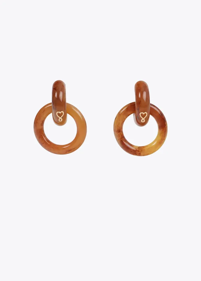 Pendientes acrilico aro frontal