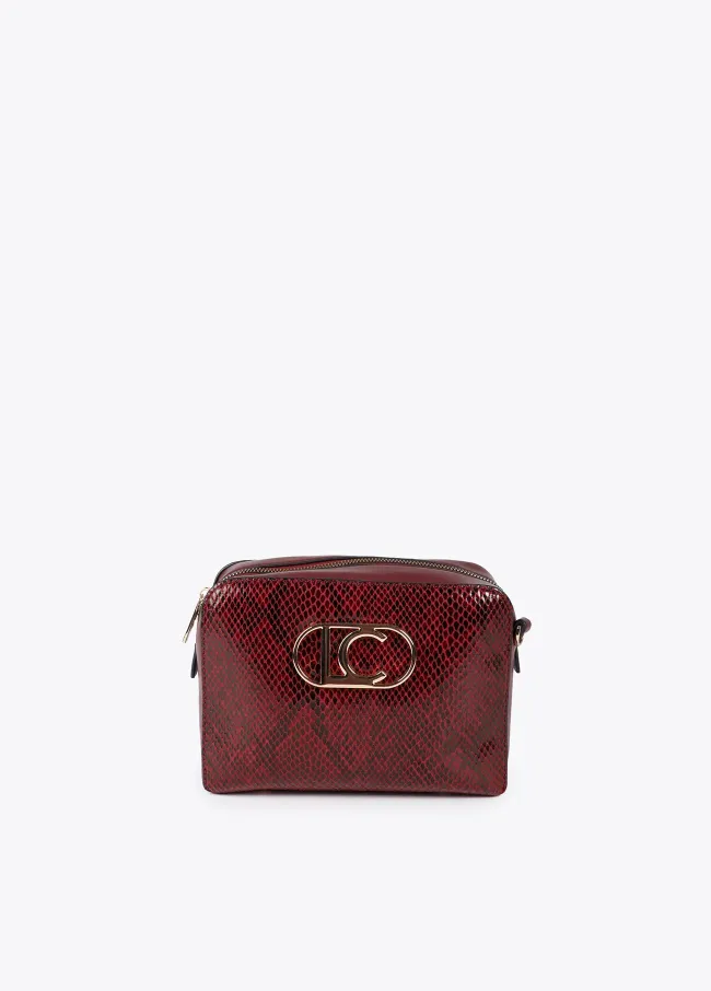 Faux leather snakeskin effect crossbody bag...