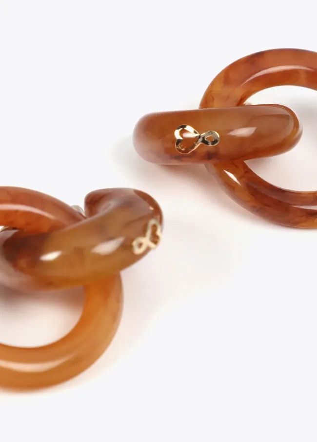 Pendientes acrilico aro frontal