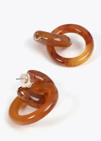 Pendientes acrilico aro frontal