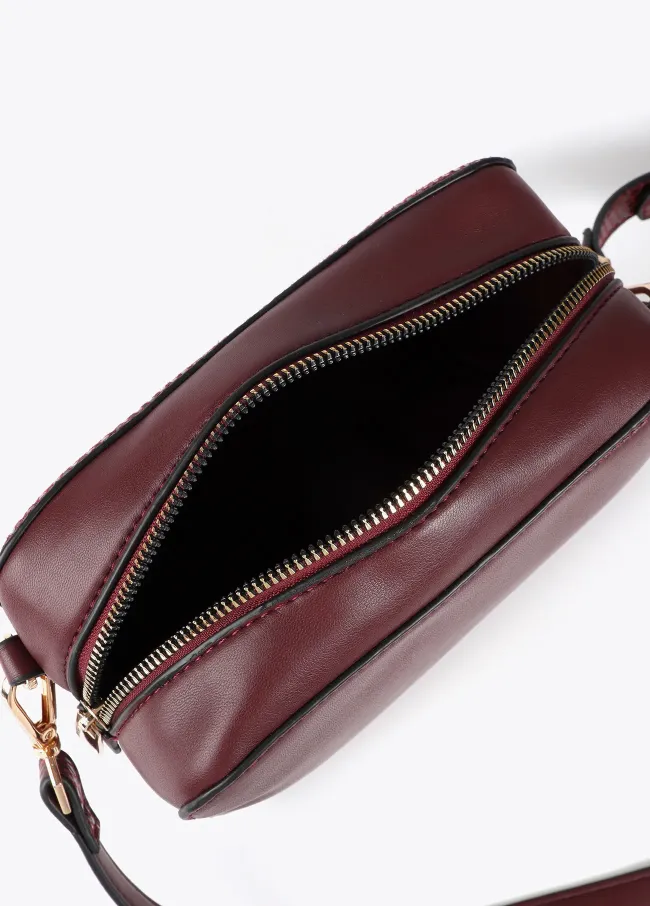 Faux leather snakeskin effect crossbody bag...