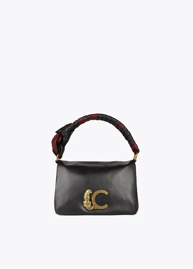 Crossbody bag with flap and knot detail on the...