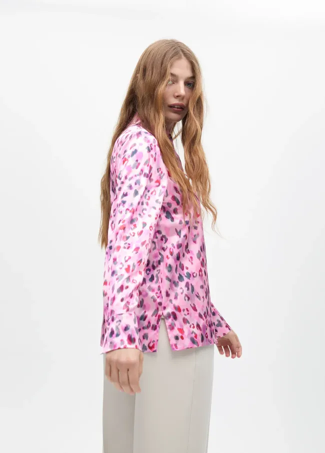 Camisa recta  estampado animal