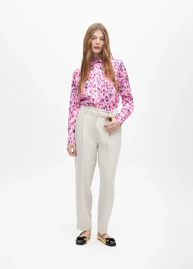 Camisa recta  estampado animal