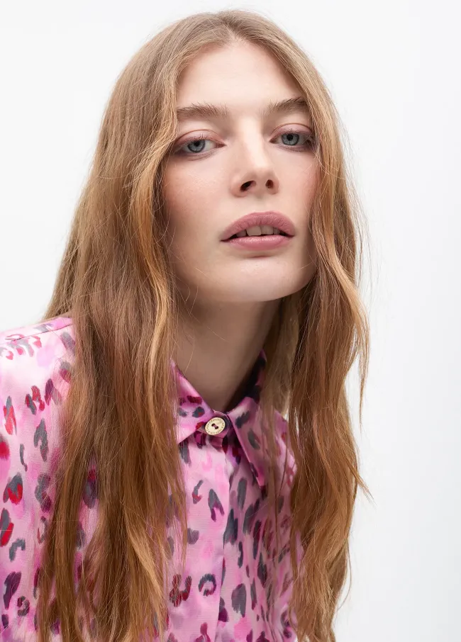 Camisa recta  estampado animal
