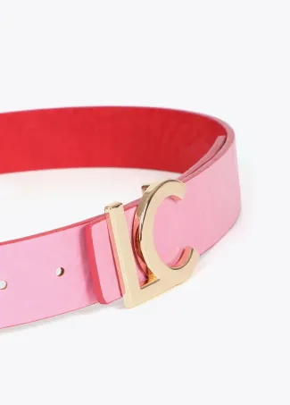 Reversible belt with LC buckle