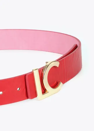Reversible belt with LC buckle