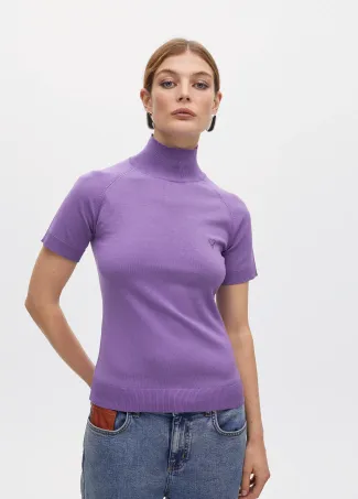 Top with mock neck