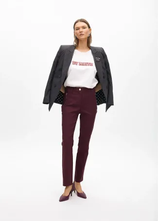 Pantalón bolsillo con cremallera tejido elástico