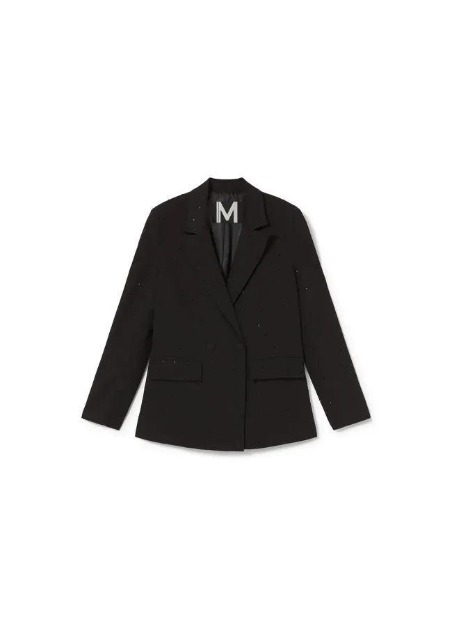 Straight fit double-breasted blazer with...
