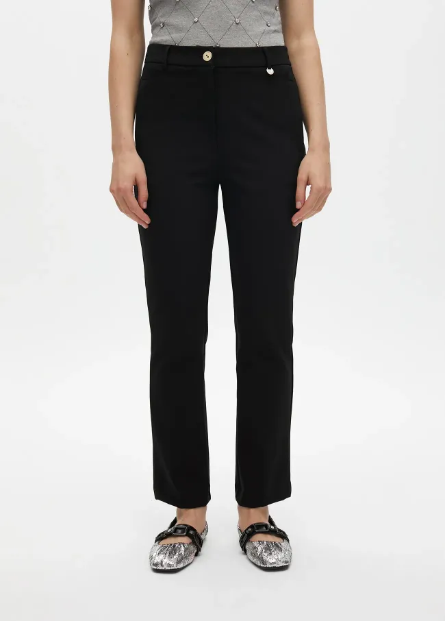 Basic technical fabric trousers