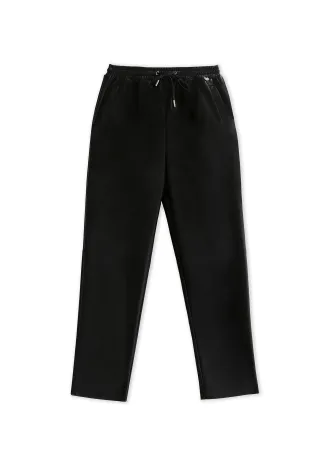 Faux leather jogging trousers