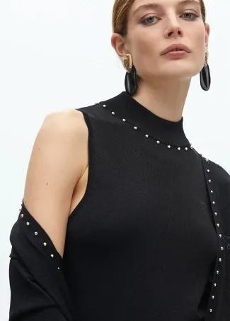 Cardigan largo lurex punto