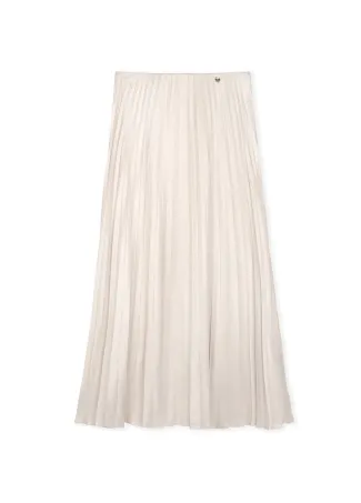 Falda plisada efecto encerada