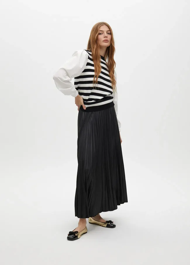 Jersey rayas combinado manga popelín