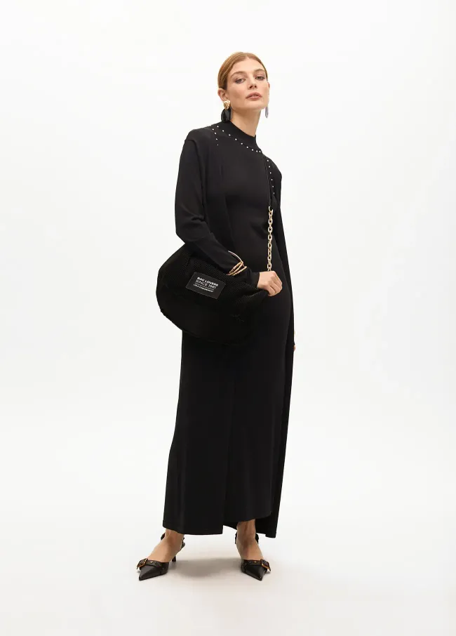 Cardigan largo lurex punto