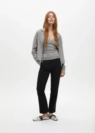 Cardigan punto cremallera detalle pedrería