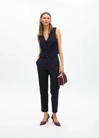 Short pin stripe waistcoat